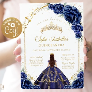 Royal Blue With Rose Gold Quinceanera Dresses