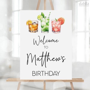 It&#39;s Five O&#39; Clock Everywhere Welcome Sign, Editable Adult Retirement Party Sign, Cocktail Farewell Party, I&#39;m Retired Happy Hour, AP026