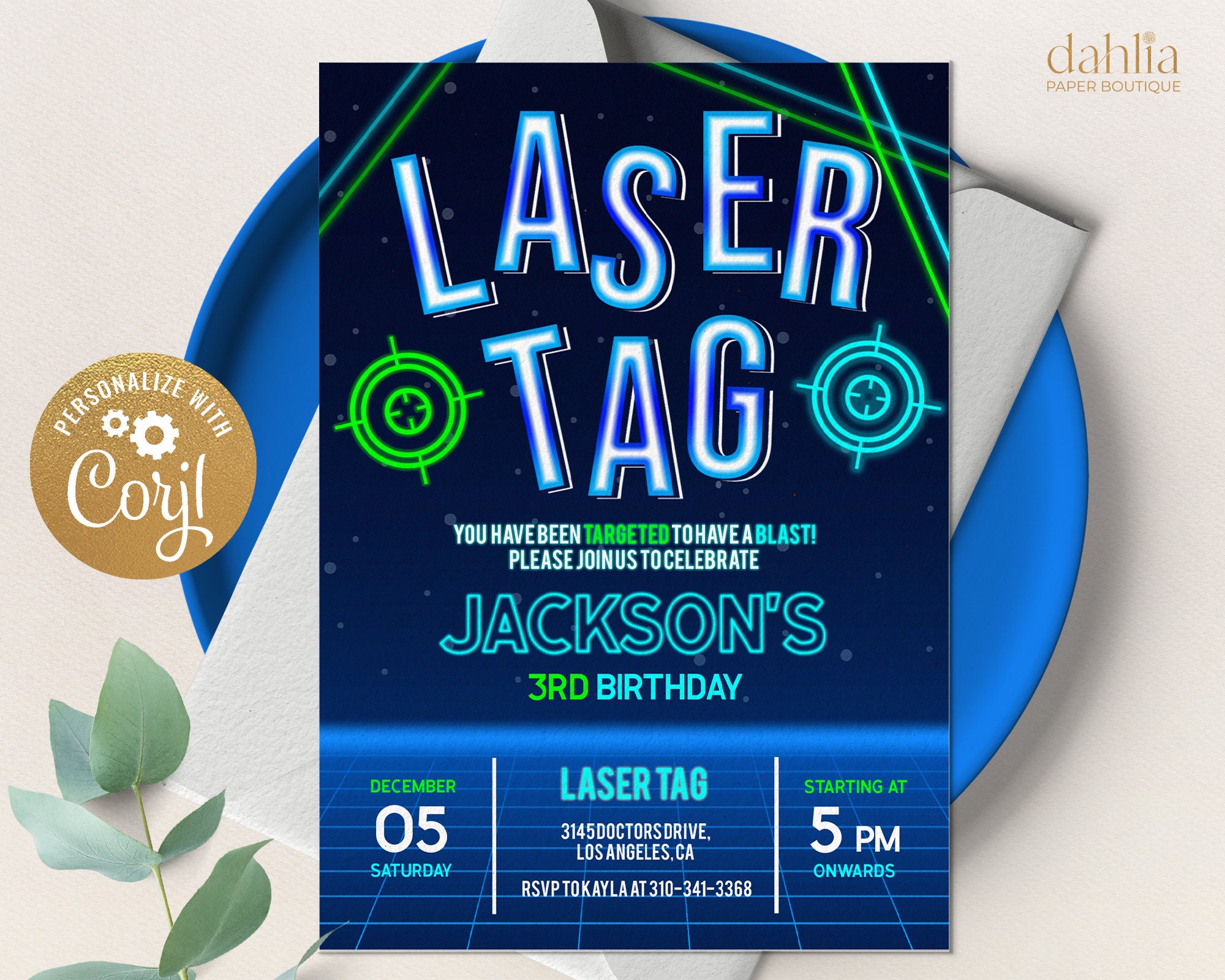 Laser Tag Invite Template Free Download