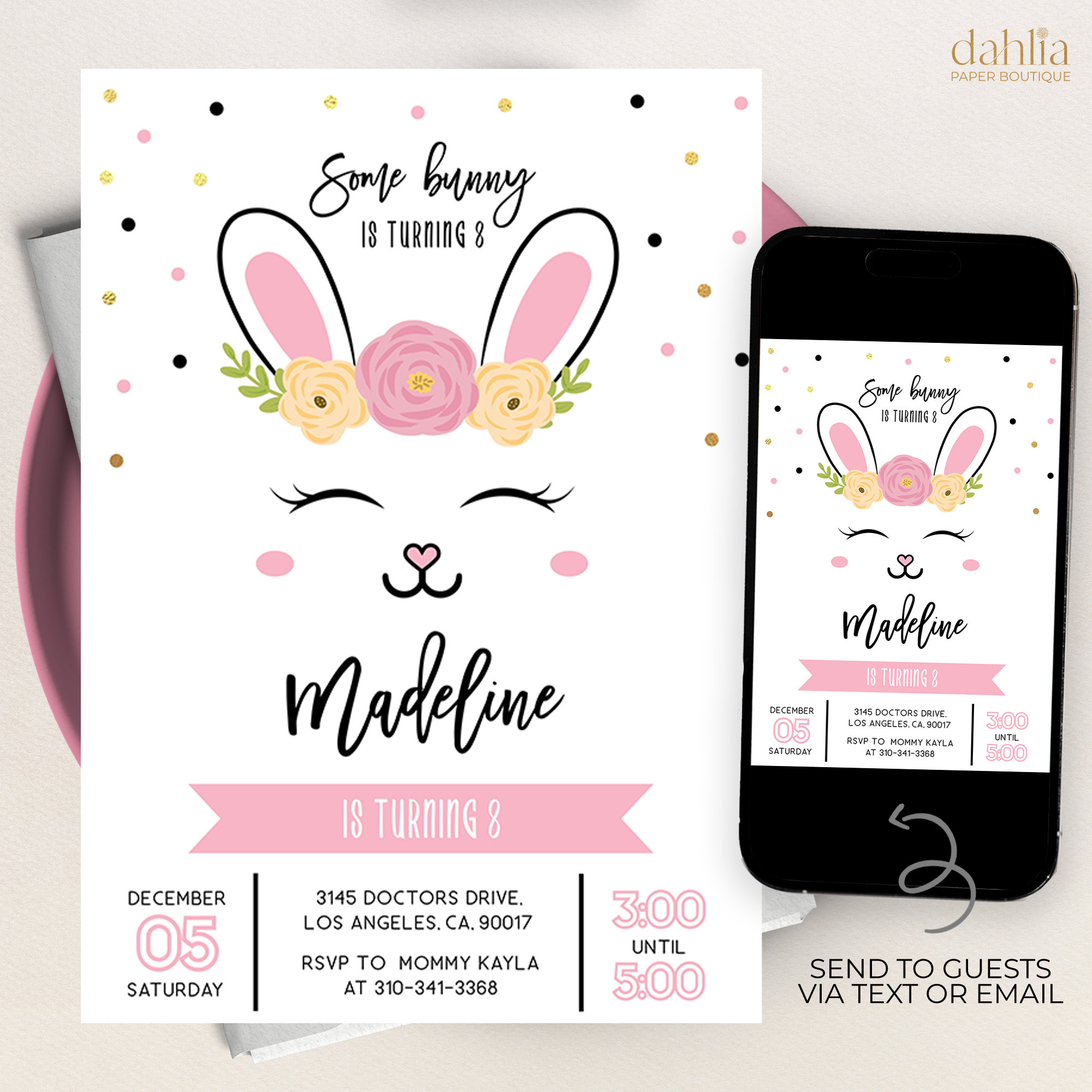 bunny-ears-birthday-invitation-editable-easter-rabbit-party-invite-template-some-bunny-is-turning-baby-pink-girl-instant-download-kp101-etsy