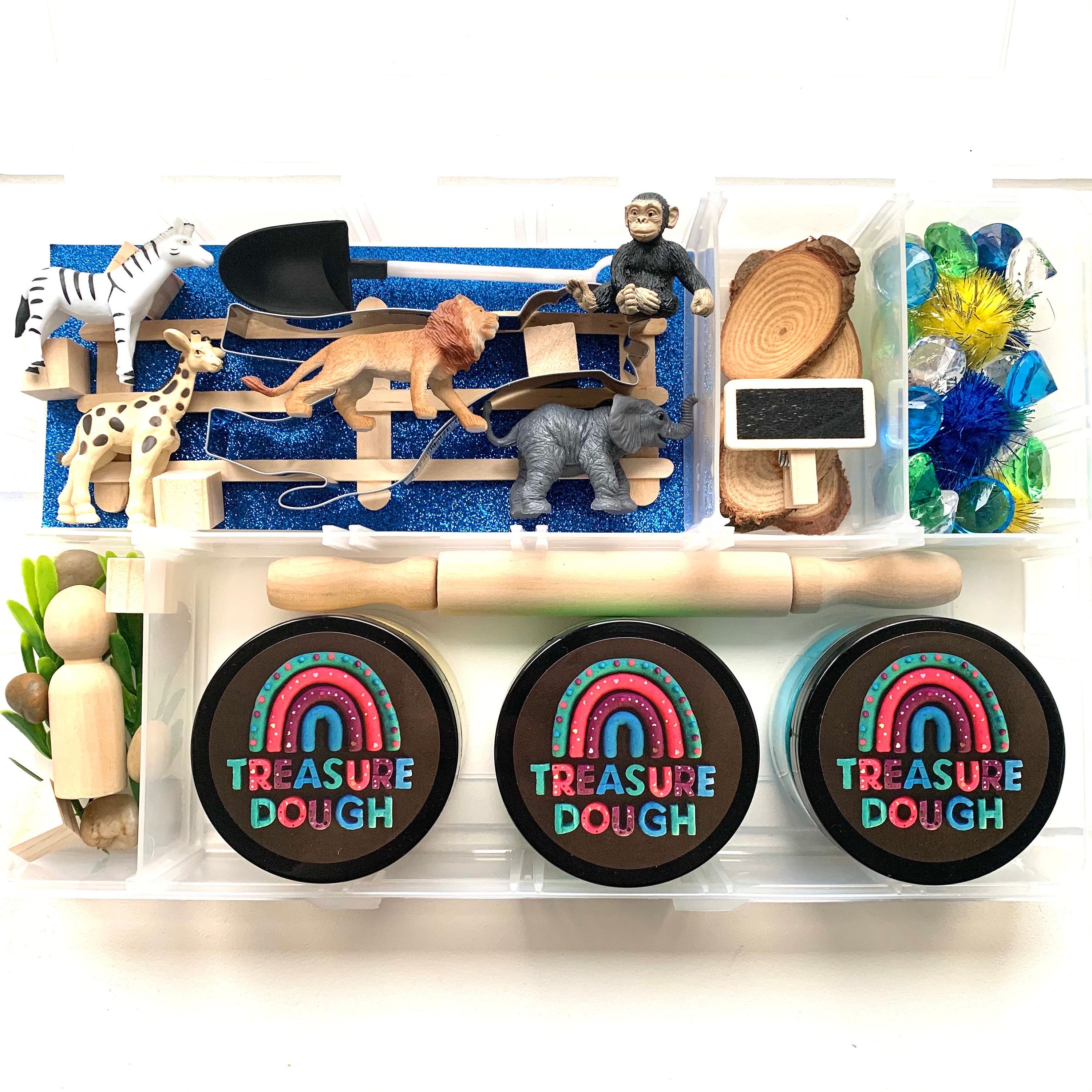 Day at the Zoo Treasure Kit Zoo Playdough Kit Zoo Kit Etsy