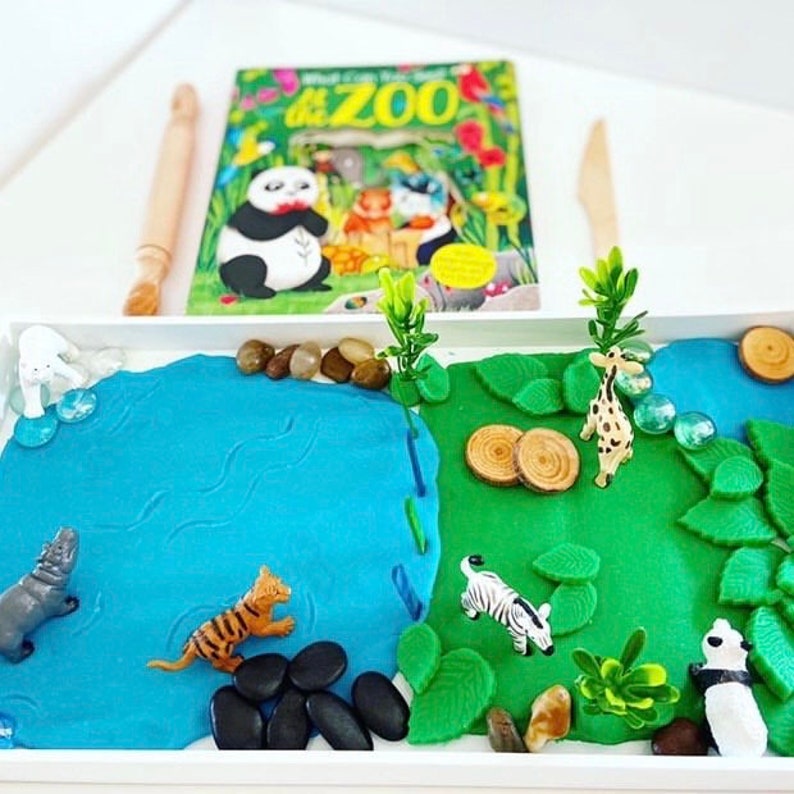 Day at the Zoo Kit Zoo Playdough Kit Zoo Kit Zoo Sensory Etsy