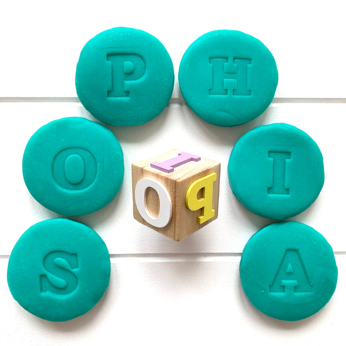 Personalised Name Stamper Wooden Stamp Playdough Stamp Etsy