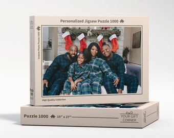 Custom Photo Puzzle, Personalized Custom Puzzles, Puzzle Gift for Mom, Upload Your Image Jigsaw Puzzle, Add Your Text 1000 Piece for Adults