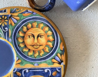 Juego de tazas de espresso de cerámica hechas a mano: regalo para los amantes del café italiano