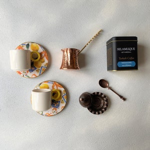 Turkish Coffee Set, Handmade Espresso Cups, Turkish Coffee Cup, Coffee Lover Gift Coffee Gift Box Birthday Gift for Her, Christmas Gift