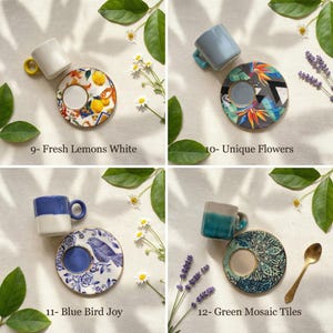 Puede incluir: Un juego de tres tazas de cer&aacute;mica con un acabado mate moteado. Las tazas son de color crema, marr&oacute;n claro y marr&oacute;n oscuro. Cada taza tiene un dise&ntilde;o simple y minimalista y un asa redondeada.