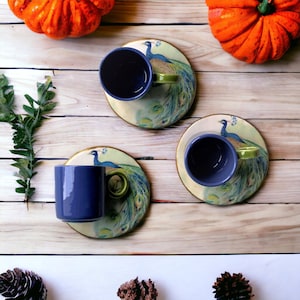 2.5oz Ceramic Espresso Cups Set With Saucer, Gifts For Espresso Lover, Colorful Gifts, Pottery Tea Cups Set, Unique Handmade Coffee Cup