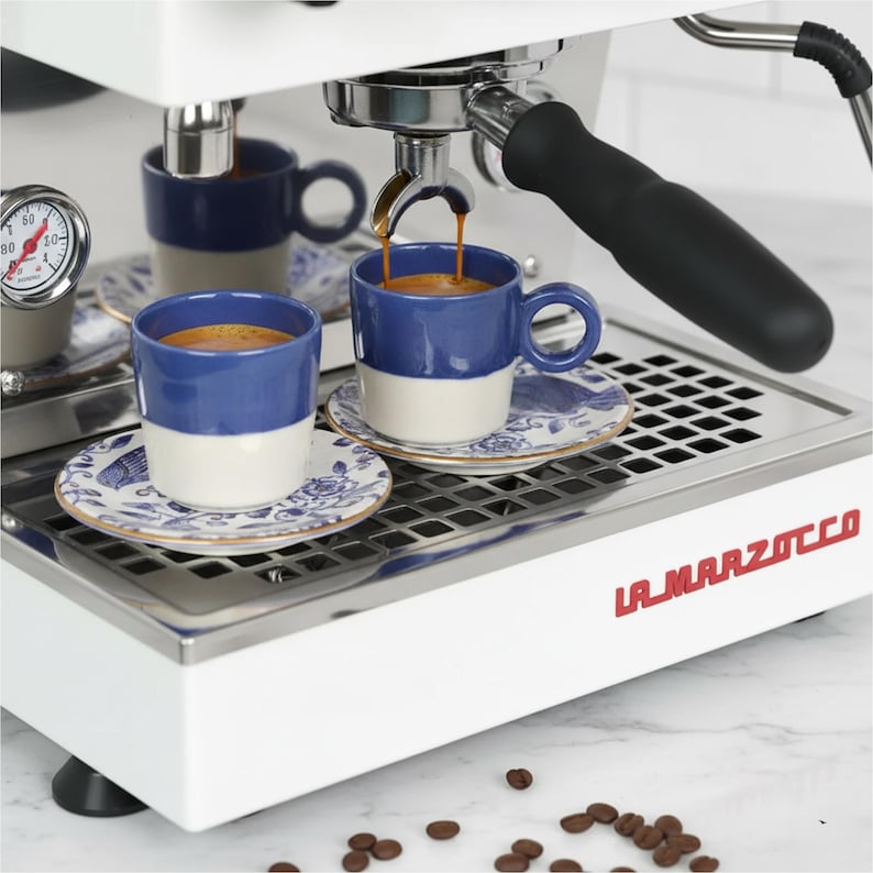 Espresso Cups Set 2.50oz, Ceramic Coffee Cup for Coffee Lovers, Handmade Italian Style Espresso Set, Unique Gift for Dad image 18