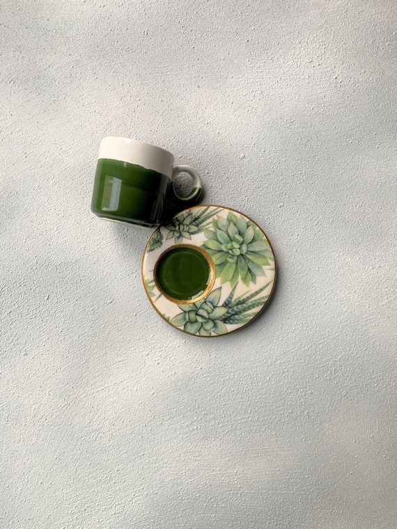 Espresso Cup Set for Coffee Lovers, Artisanal Coffee Gift, Coffee Lover Gift, Succulent 2.5 oz Ceramic Espresso Mug, Handmade Drinkware