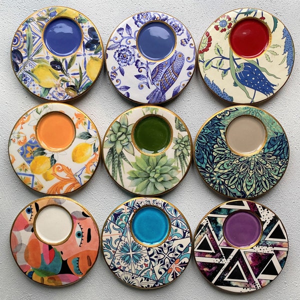 Espresso Cups Set 2.50oz, Ceramic Coffee Cup for Coffee Lovers, Handmade Italian Style Espresso Set, Unique Gift for Dad