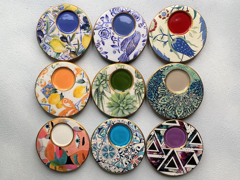 Espresso Cups Set 2.50oz, Ceramic Coffee Cup for Coffee Lovers, Ceramic Espresso Cup Set of 2, Housewarming Gift, Libra Gifts for Women