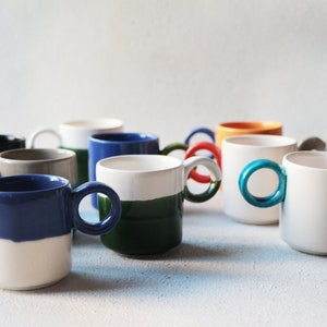 Handmade Drinkware, Espresso Cup, Espresso Cups Set 2.50oz, Ceramic Coffee Cup for Coffee Lovers, Housewarmings Gift, Handmade Espresso Cup