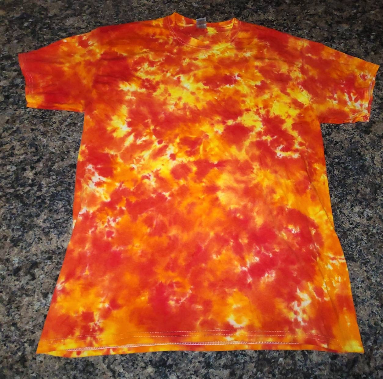 Orange and yellow tie dye shirt Clearance
