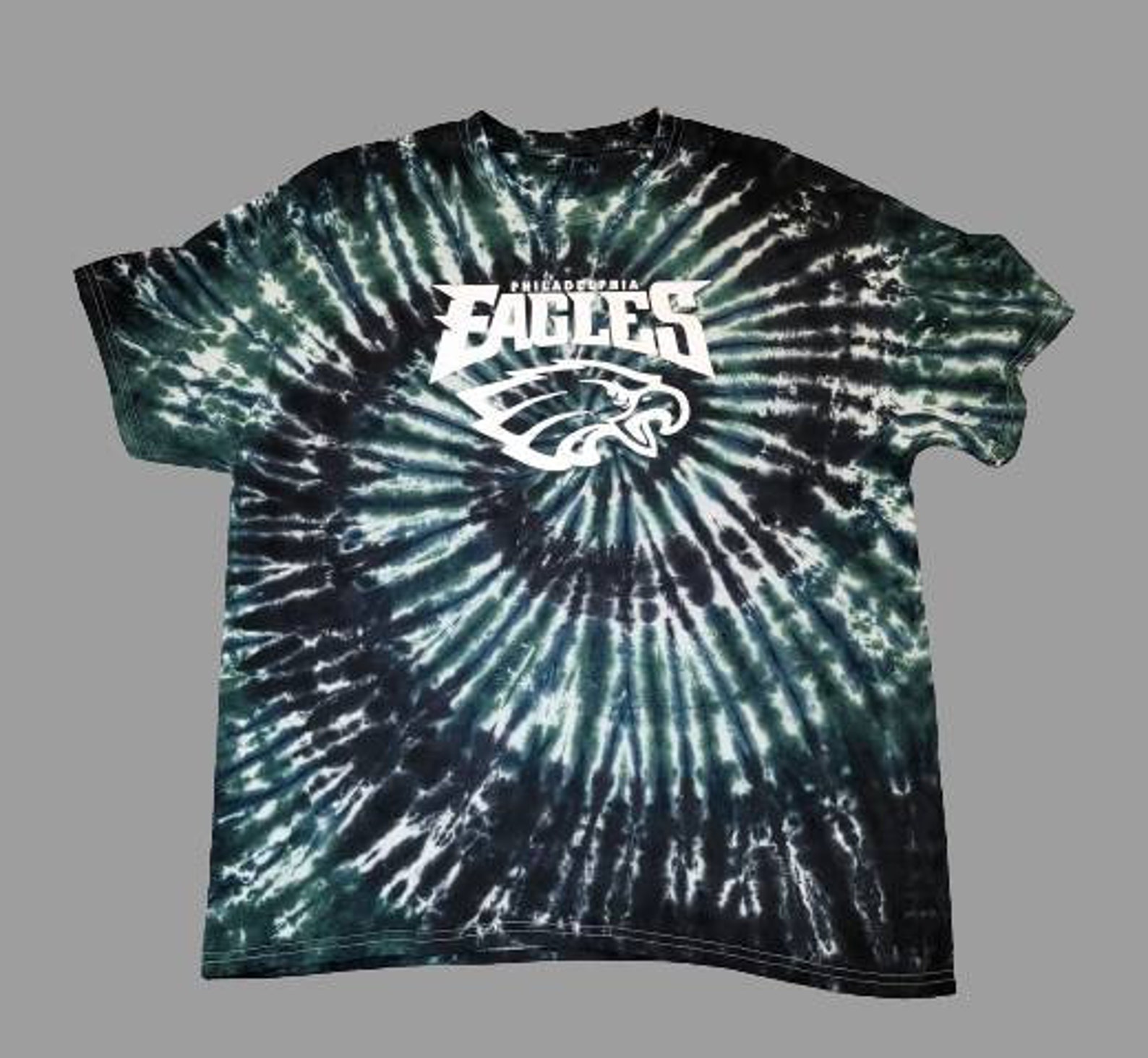 NFL Philadelphia Eagles Tie Dye/ Football TShirt/ Green Swirl Etsy