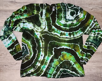 Malachite long sleeve tie dye