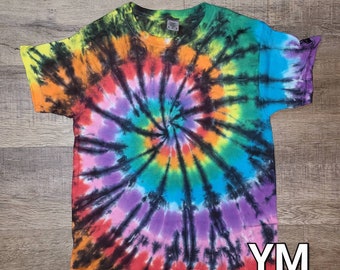 Youth rainbow tie dye swirl * Ready to ship* size youth Medium