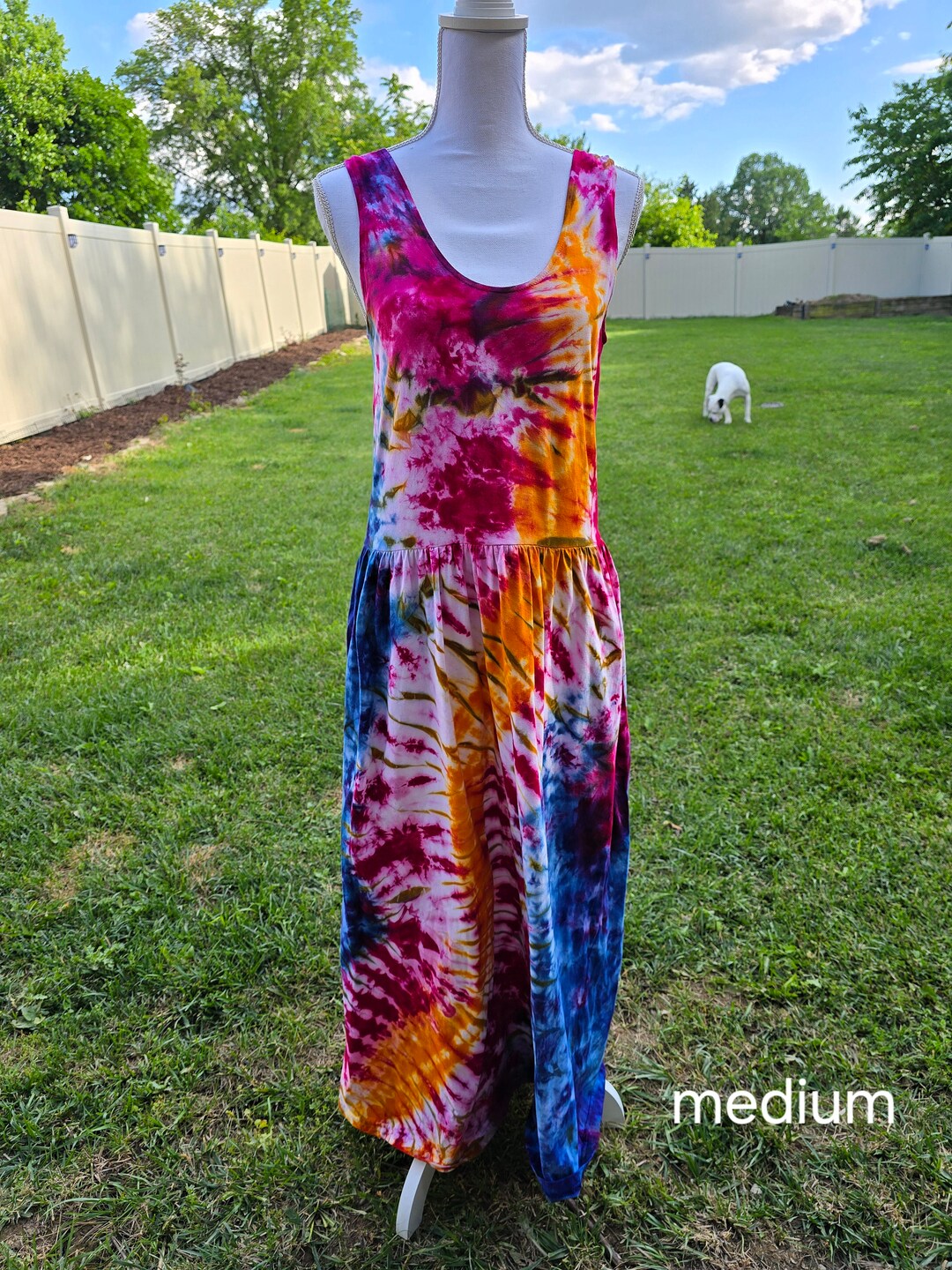 Splendid Tie-Dye Maxi Tank Dress Size Medium