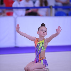 Rhythmic gymnastics leotard  for girls, costume for competition of gymnastics, cheerleading, dance, figure skating dress, leotards to order