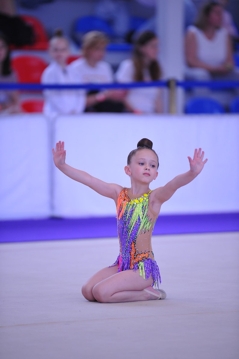 Rhythmic gymnastics leotard  for girls, costume for competition of gymnastics, cheerleading, dance, figure skating dress, leotards to order