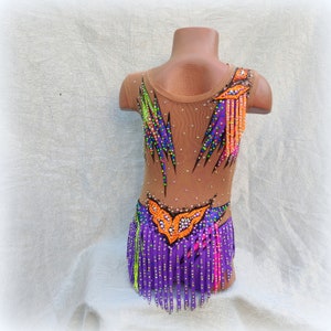 Rhythmic gymnastics leotard  for girls, costume for competition of gymnastics, cheerleading, dance, figure skating dress, leotards to order