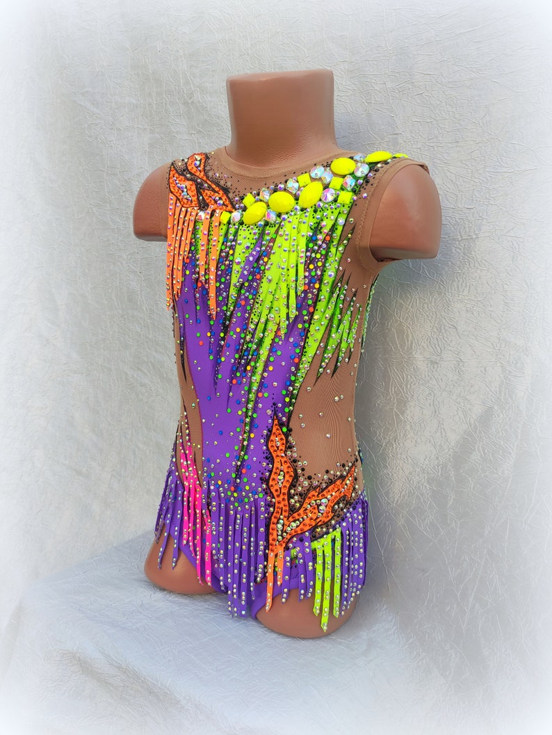 Rhythmic gymnastics leotard  for girls, costume for competition of gymnastics, cheerleading, dance, figure skating dress, leotards to order