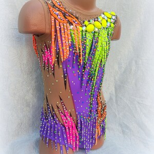 Rhythmic gymnastics leotard  for girls, costume for competition of gymnastics, cheerleading, dance, figure skating dress, leotards to order