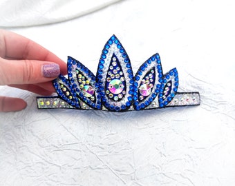 Hair crown for rhythmic gymnastics, accessories for hair to competition, solemn event, party, Gift to girls gymnasts, ribbon for bun