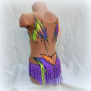 Rhythmic gymnastics leotard  for girls, costume for competition of gymnastics, cheerleading, dance, figure skating dress, leotards to order