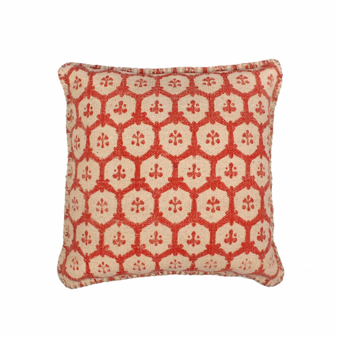 Woven Cotton Printed Rug Cushion Bohemian Morocco Texture Etsy