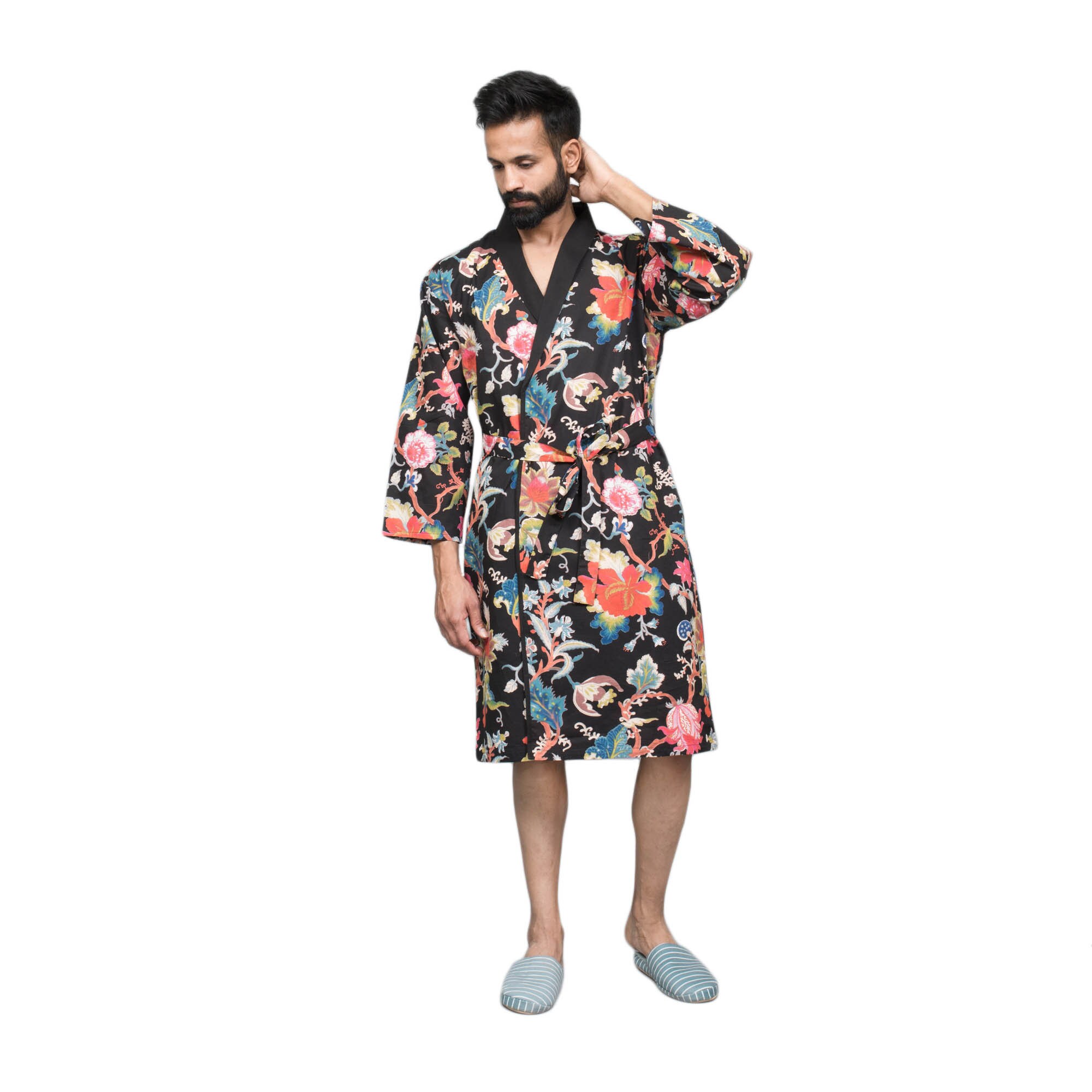 Cotton Printed Couple Bathrobe 100 Soft Cotton Dressing Etsy UK
