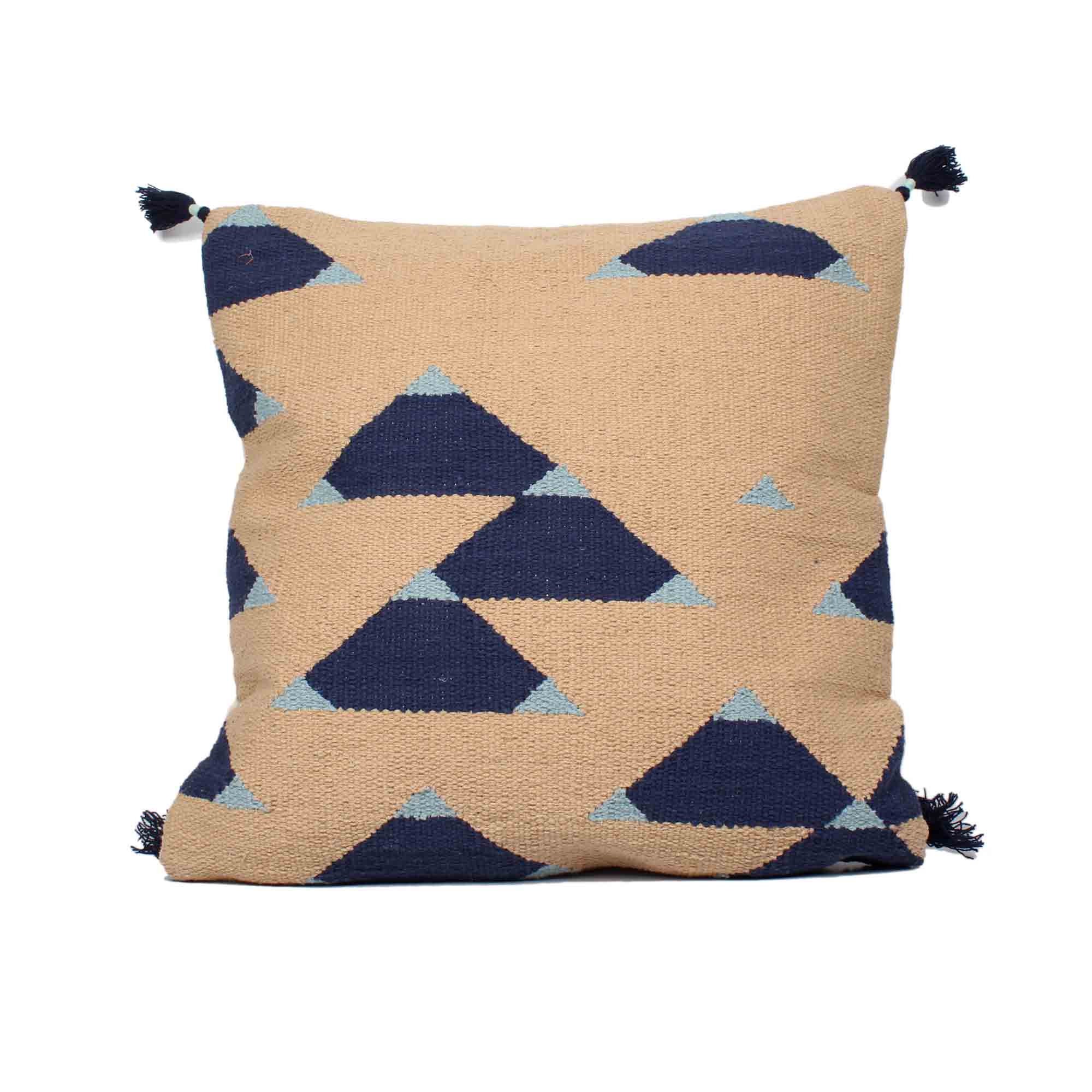 Woven Cotton Rug Cushion Bohemian Morocco texture Cushion Etsy UK