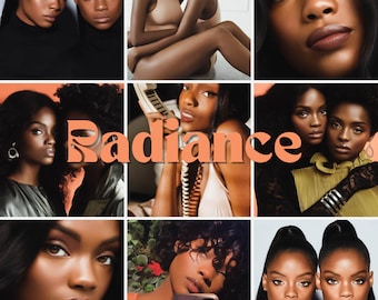 3 ajustes preestablecidos estéticos selfie/ ajustes preestablecidos de piel oscura de melanina, chica blogger negra de piel marrón, ajustes preestablecidos móviles mágicos de chica negra, ajustes preestablecidos de filtro de maquillaje