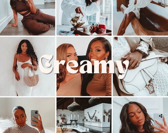 3 ajustes preestablecidos estéticos brillantes/ ajustes preestablecidos móviles de Melanin Lightroom, ajustes preestablecidos de influenciadores de estilo de vida de Instagram, ajustes preestablecidos de viaje, ajustes preestablecidos de piel marrón