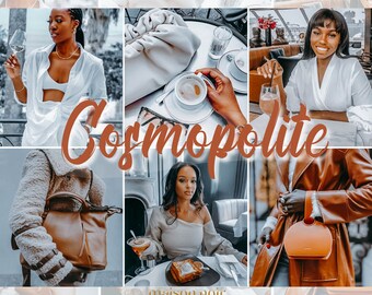 3 ajustes preestablecidos de melanina estética / Mejor chica blogger negra de piel marrón, magia de chica negra de lujo, ajuste preestablecido de escritorio móvil Instagram Tiktok Lightroom