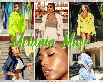 3 ajustes preestablecidos de melanina / ajustes preestablecidos de Lightroom para dispositivos móviles y de escritorio, el mejor ajuste preestablecido afroamericano de la chica negra de la blogger de piel oscura marrón