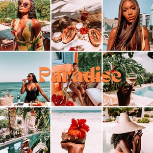3 Sommerästhetische Voreinstellungen | Braune Haut Blogger Voreinstellungen, Instagram Lifestyle Voreinstellungen, schwarze Mädchenmagie Voreinstellungen, Instagram Reisevoreinstellungen