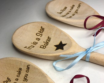 Personalised Wooden Spoon,Birthday,Wedding,Engagement,Valentines, Cake smash, Baking,Christmas,30th,40th,50th,60th,70th,Gifts,Fathers day