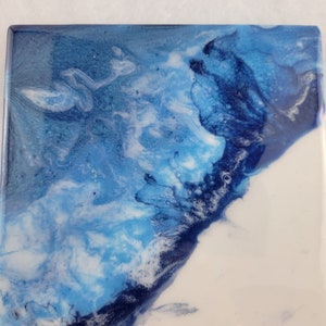 Ceramic Trivet Painted with Resin
