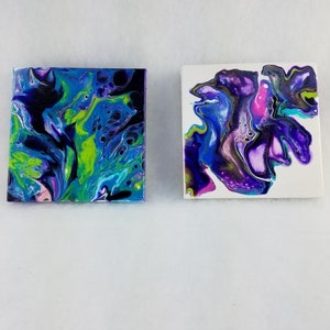 2 Painting Set of 4x4 Magnetic Canvases