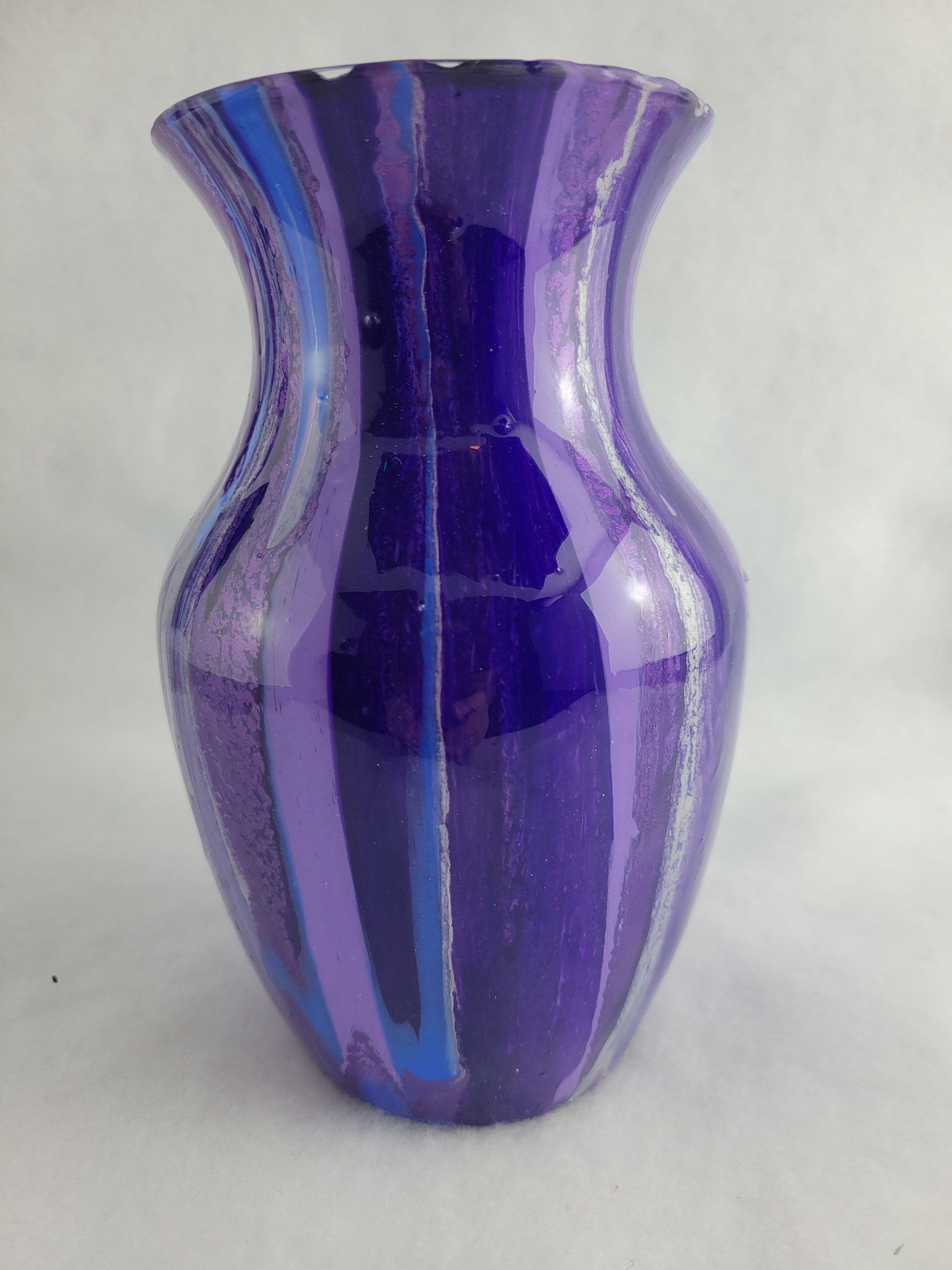 Glass Vase Painted With Acrylic Paint - Etsy