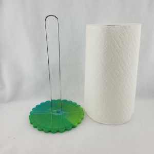 Porta-toalhas de papel decorativo em resina e metal