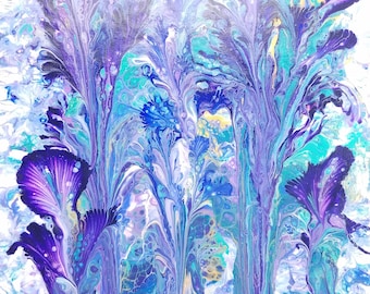 Acrylic Pour Painting on Canvas