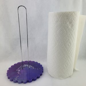 Porta-toalhas de papel decorativo em resina e metal