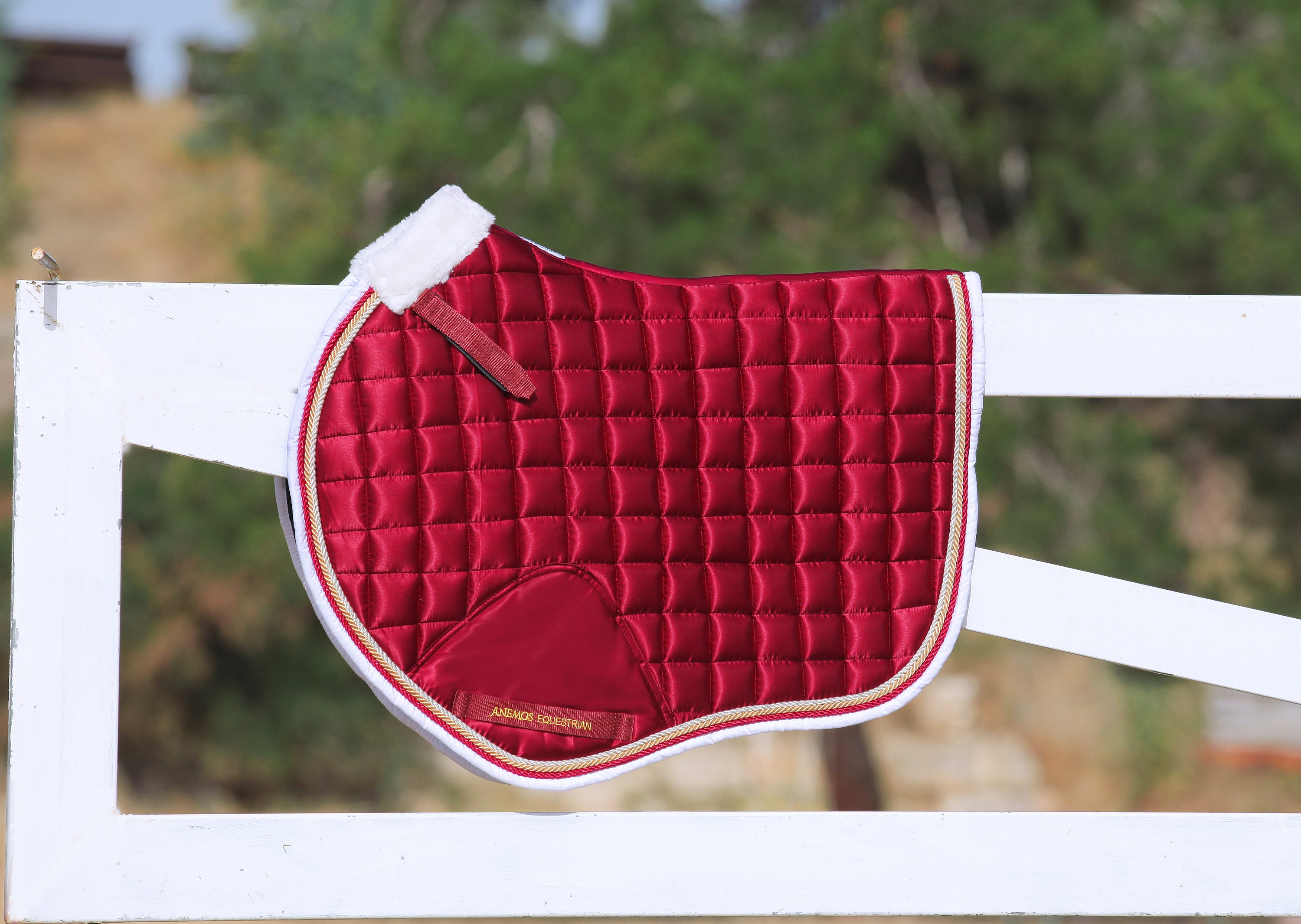 Burgundy Show Jumping Pad / Sheepskin Horse Saddle Pad / Wine Etsy