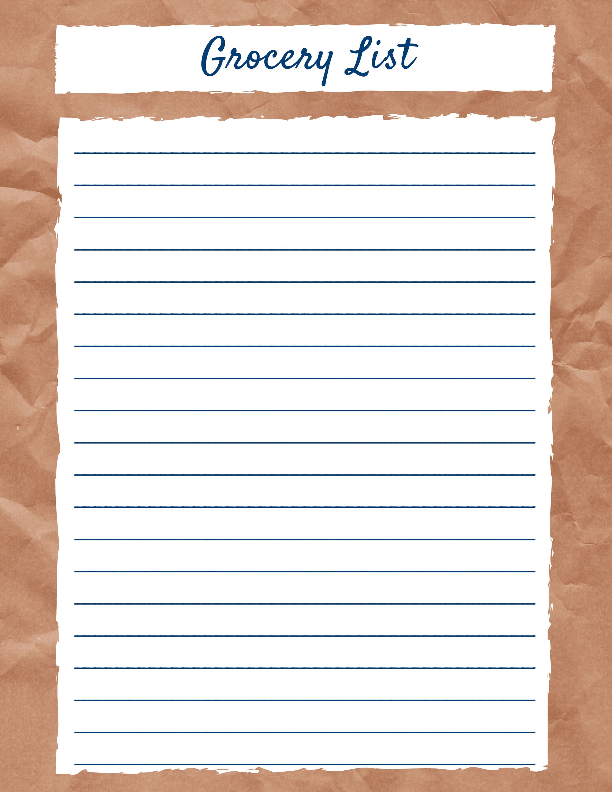 Shopping List 5 Pack Etsy