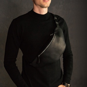 Umhängetasche Herren mit Gravur, Umhängetasche für Herren, Leder Umhängetasche, Leder Umhängetasche, Weihnachtsgeschenk für Ihn