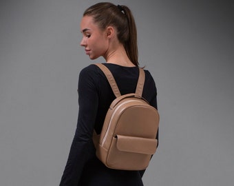 Leather backpack for women, handmade travel backpack, custom mini backpack, women gift, gift for girlfriend - TORROSS™ Modest Backpack