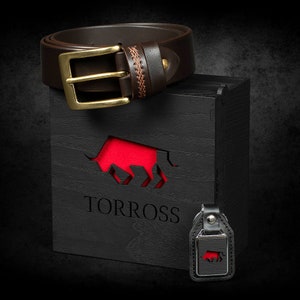 Trauzeuge Geschenkbox - Ledergürtel + Schlüsselanhänger, Trauzeugen Geschenkbox, Polizist Geschenk, Ehemann Geburtstag, Männer Geschenkbox