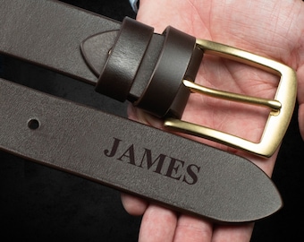 Personalized engraving leather belt for mens, black leather belt, handmade brown leather belt, leather utility belt, groomsman gift